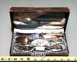 Vintage Antique Russe Impérial Argent 84 Flatware Set Knife Spoon Fork Case